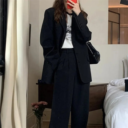 2025 New Spring Summer Elegant Office Lady Coat Loose Solid Thin Long Sleeved Women Blazer All-Match Casual Jacket