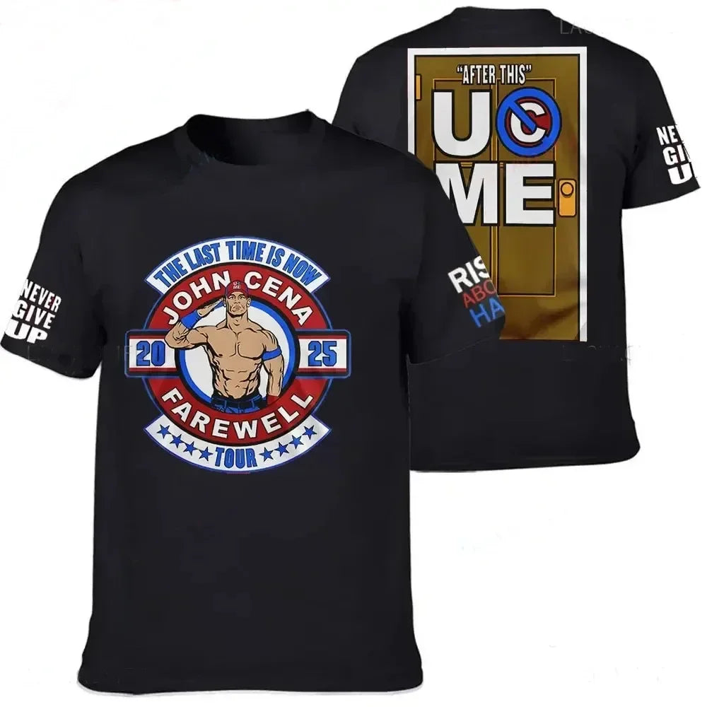 Men's light blue John Sena farewell tour Toronto T-shirt Summer breathable and quick-drying fashion sportswear top