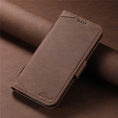 Magsafe Business Leather Wallet Phone Case For iPhone 12 13 14 15 Pro Max Plus 16 17 Pro Max With Flip Card Holder Cover