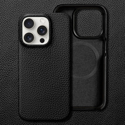 Natural Cowhide Leather for Magsafe Case for iPhone 16 15 Pro Max Promax 15Pro 16Pro Luxury Magnetic Phone Back Cover