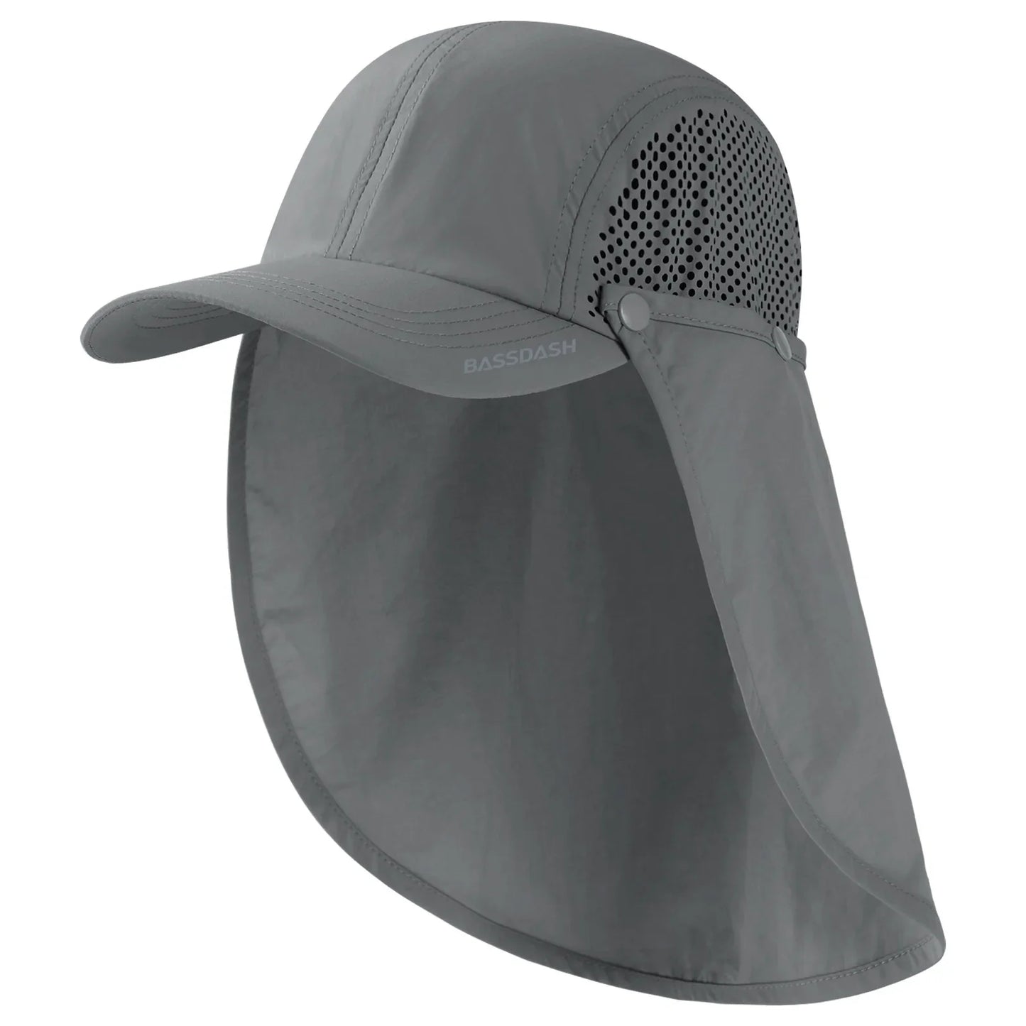 UPF 50+ Foldable Fishing Hat Baseball Cap with Removable Neck Flap Portable for Men Women Golf Hiking