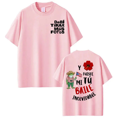 Rapper Bad Bunny Tour 2026 Graphics T-Shirt Men Women Vintage T Shirts Short-sleeved 100% Cotton Hip-hop Aesthetics T-shirts
