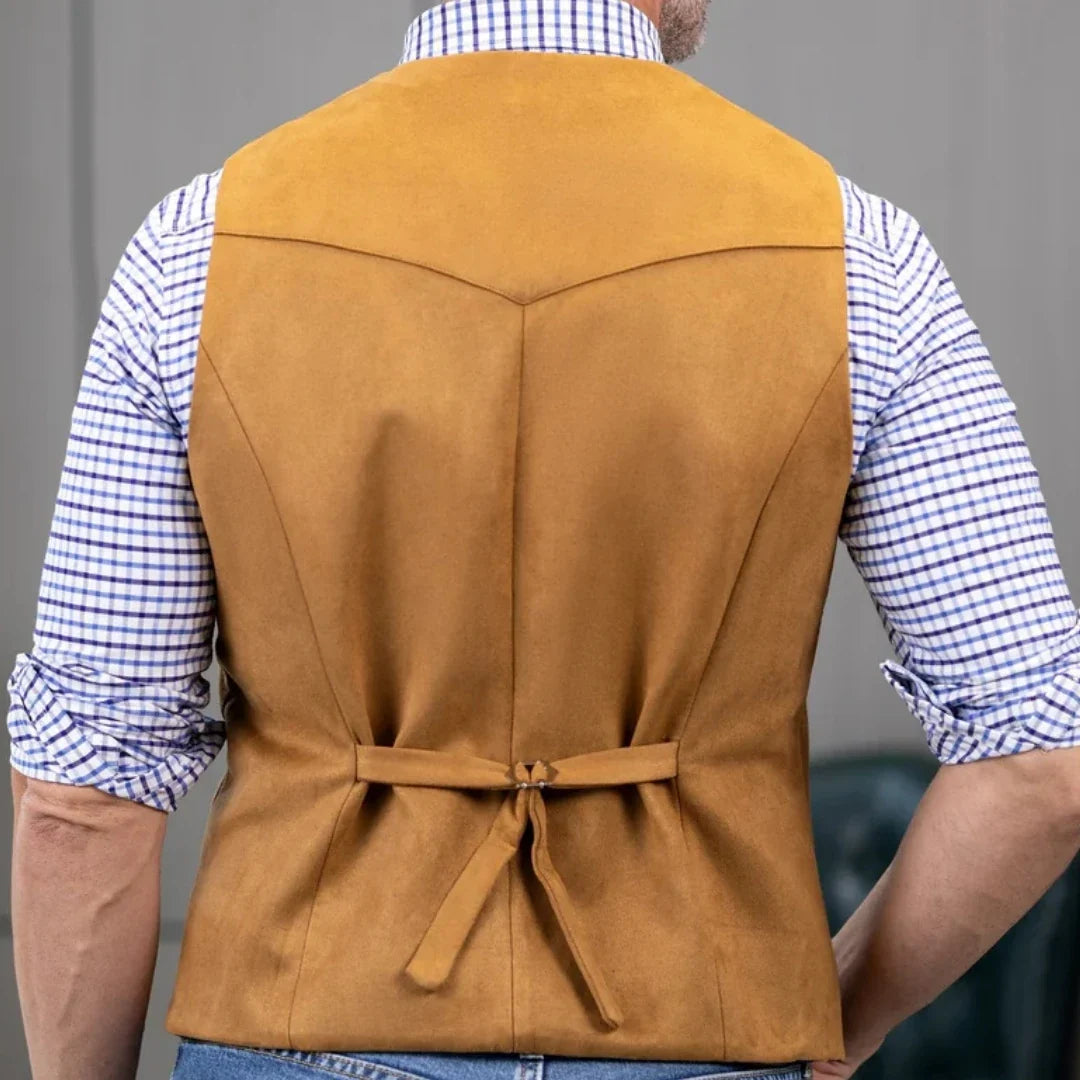 Men Vest Gold Suede Velvet Single Button V Neck Waistcoat For Wedding Birthday Party Business Work Daily Casual Men Suit Vest