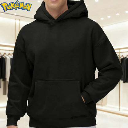 Pokemon Anime Cotton Hoodie Harajuku Pants Set Beige Character Print with Umbrella Water Surface Pattern Two Piece Outfit