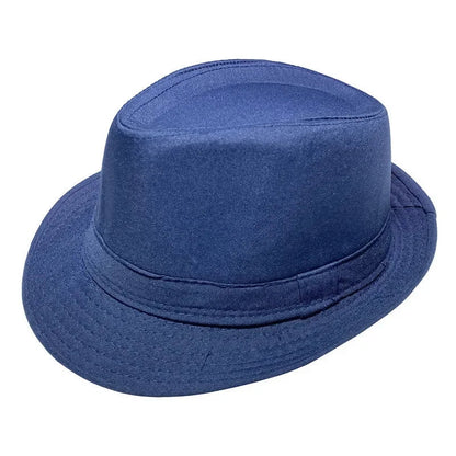 Summer Solid Bright Color Sun Hat British Jazz Hat Top Hat Men's Top Hat Winter Middle-aged and Elderly Jazz Warm Hat Fedora Hat