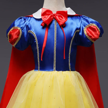 Girls Snow White Dress Kids Princess Dress Up Costumes Toddler Snow White And Huntsman Fancy Clothing Christmas Party Outfits