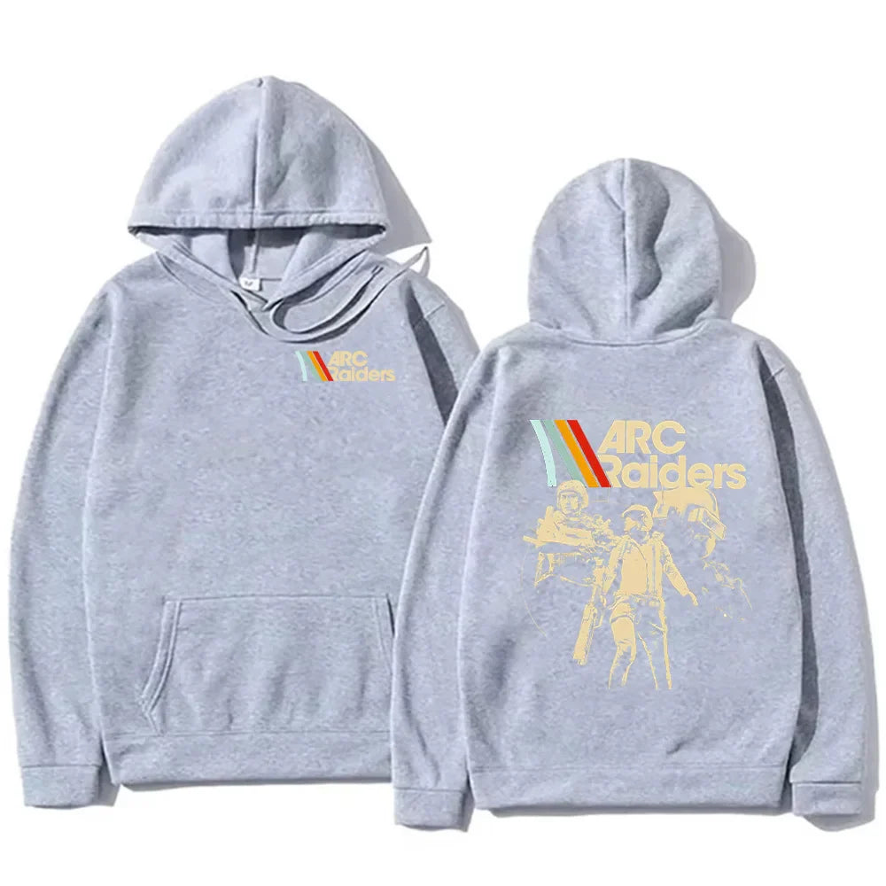 ARC Raiders Striped Hoodies ARC Hot Game Survival Evolved Sweatshirt  Gifts for Gamer Clothes Unisex Vintage Game Lovers Hoody