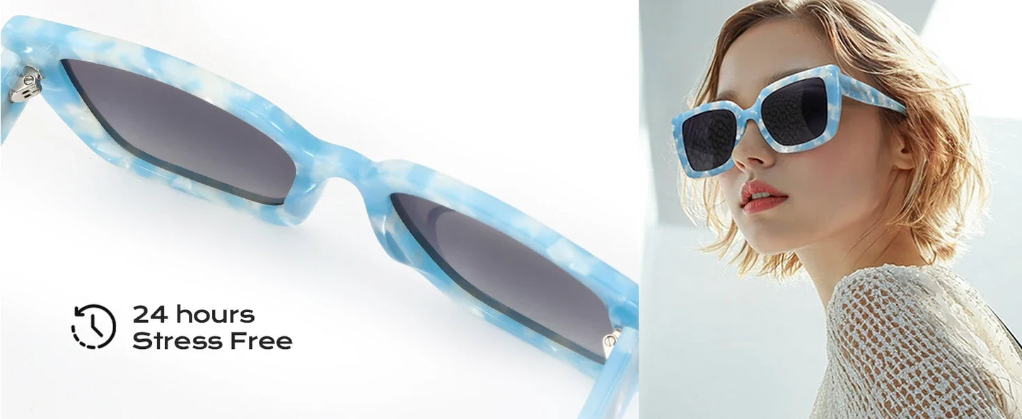 Fashion Butterfly Polarized Sunglasses Women Thick Frame UV400 Protection Acetate Sun Glasses for Ladies Shopping Gift