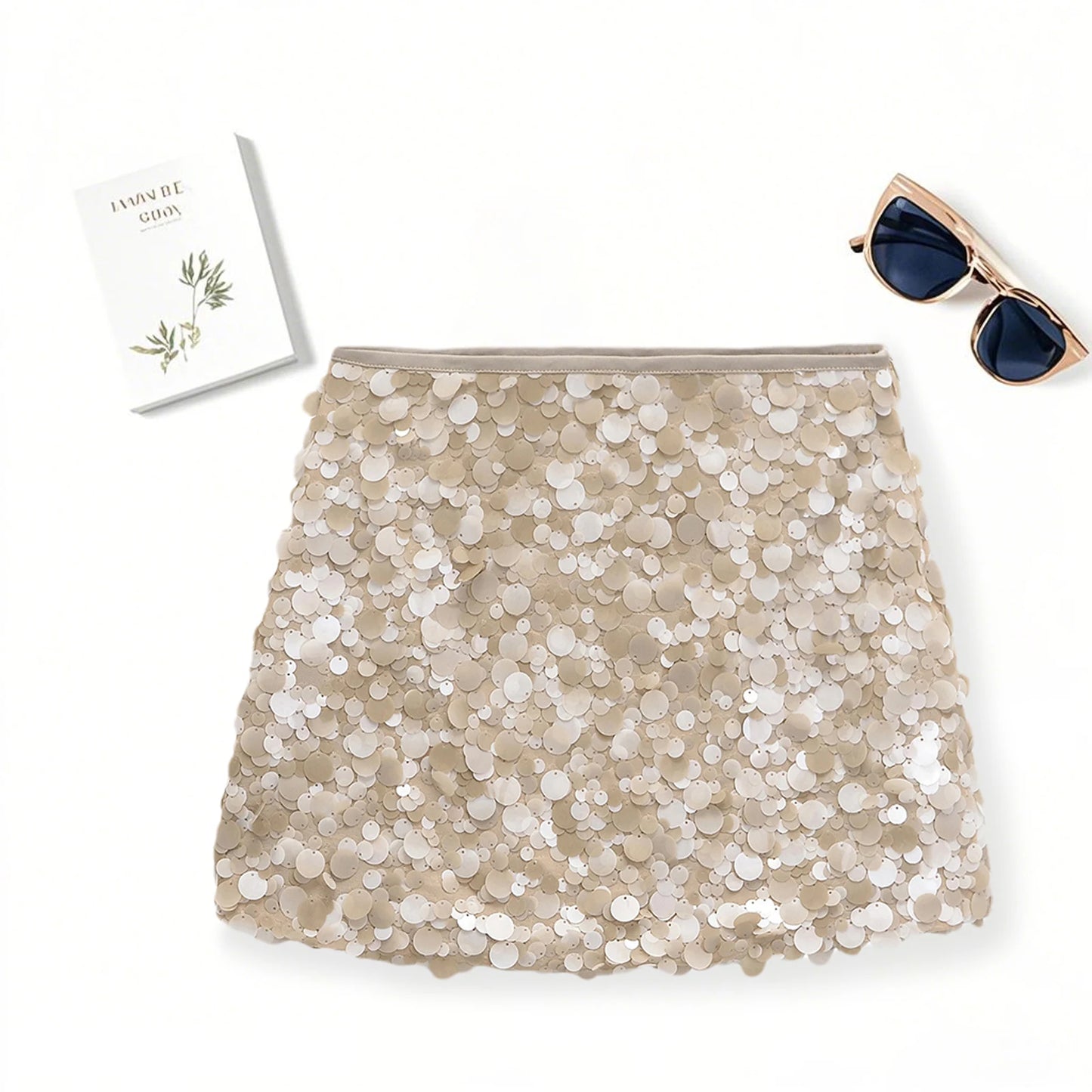 2025 New Collection Women Y2K Mini Skirt Bling Soild Sequin Skirt Slim Fit Summer Bodycon Skirt Clubwear for Bar Party