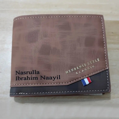 Free Name Engraving Men Wallets Slim Coin Pocket Photo Holder New Short Small Male Wallet Card Holder Frosted Leather Men Purses