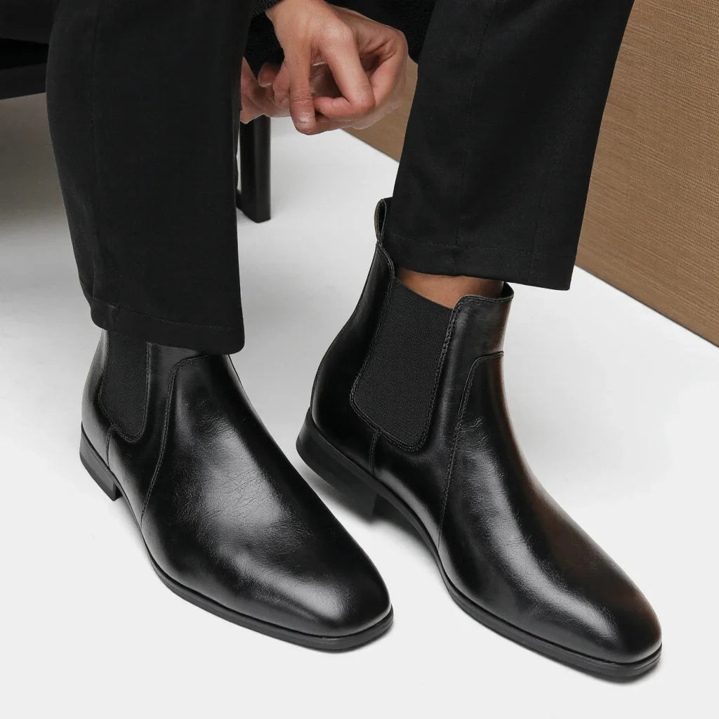 Men Boots Casual 2026 Fashion Brand Comfortable Boots Leather Chelsea boots