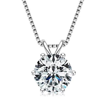 0.5ct-5ct Moissanite Pendant Necklace With Certificate For Women Original Real 925 Silver Chain Solitaire Drop Necklaces
