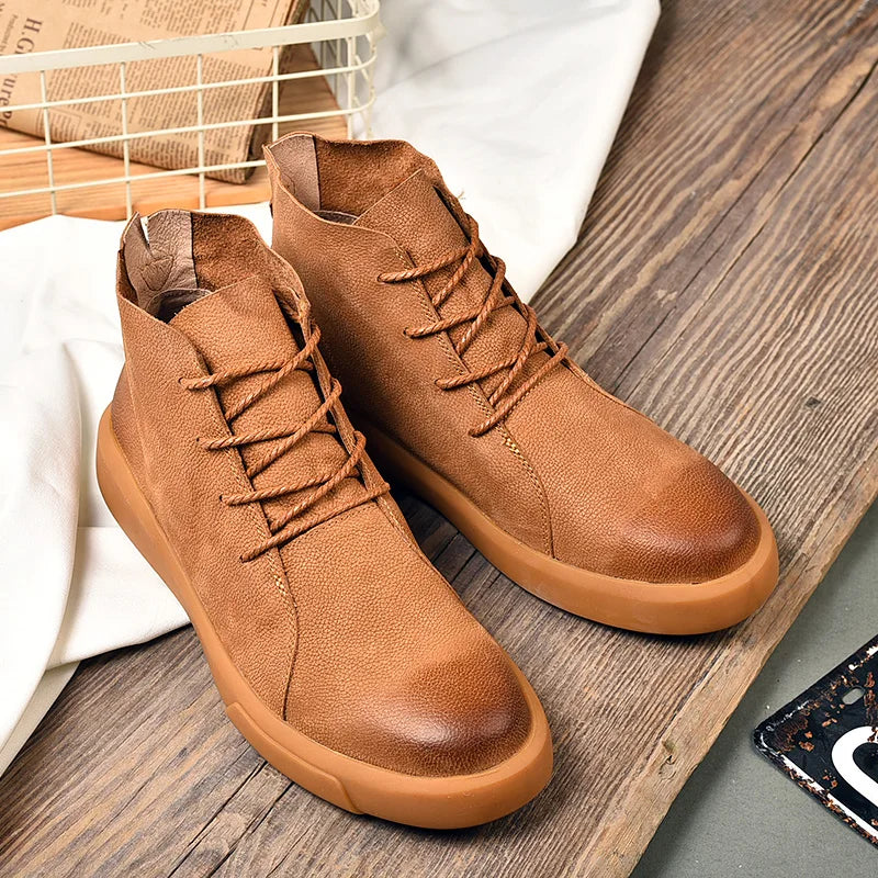 Mens Genuine Leather Winter Ankle Military Treking Tactical Boots Outdoor Men Shoes