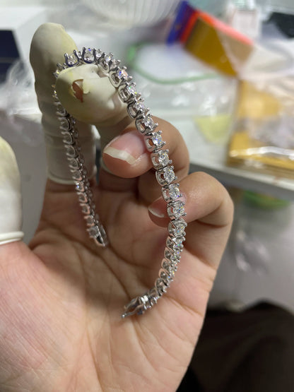 Bull Full 2.5mm 3.5mm D Color Moissanite Tennis Bracelet for Women Wedding Party Fine Jewelry S925 Silver Link Bracelets