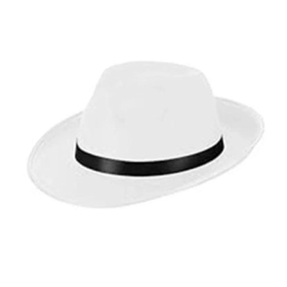 Elegant Fedoras Hat for Roleplay Costume Gentleman Hat with Roll Brims Adult Carnivals Party Panama Hat Headpieces