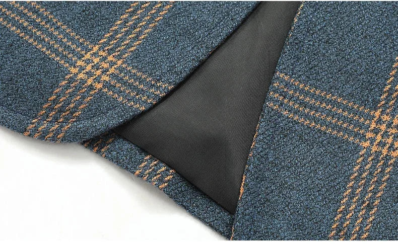 Brand Plaid Striped Business Blazers for Mens 2026 New Spring Autumn Fashion Casual Suit Jacket Men Interview Coat