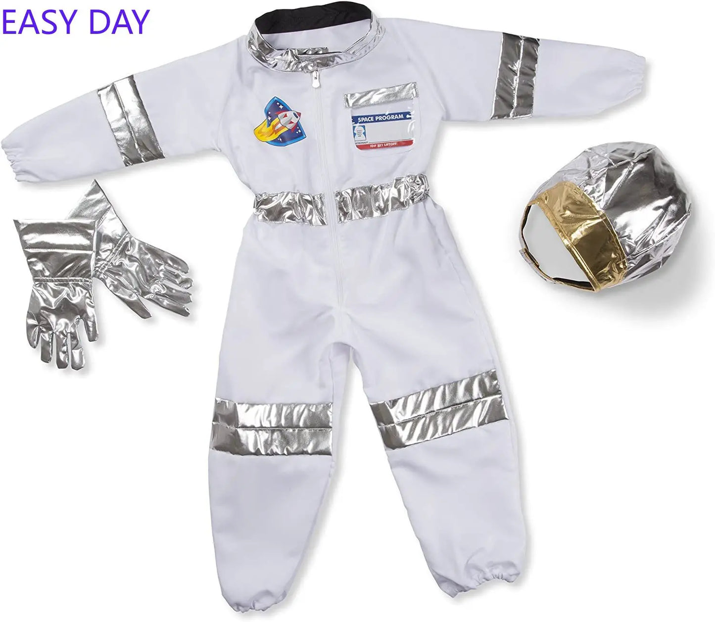 Halloween Astronaut Cosplay Costume Kids Boy Girl Jumpsuit Cartoon Space Party Spaceman Outfit White Spacesuit Bodysuit Clothing