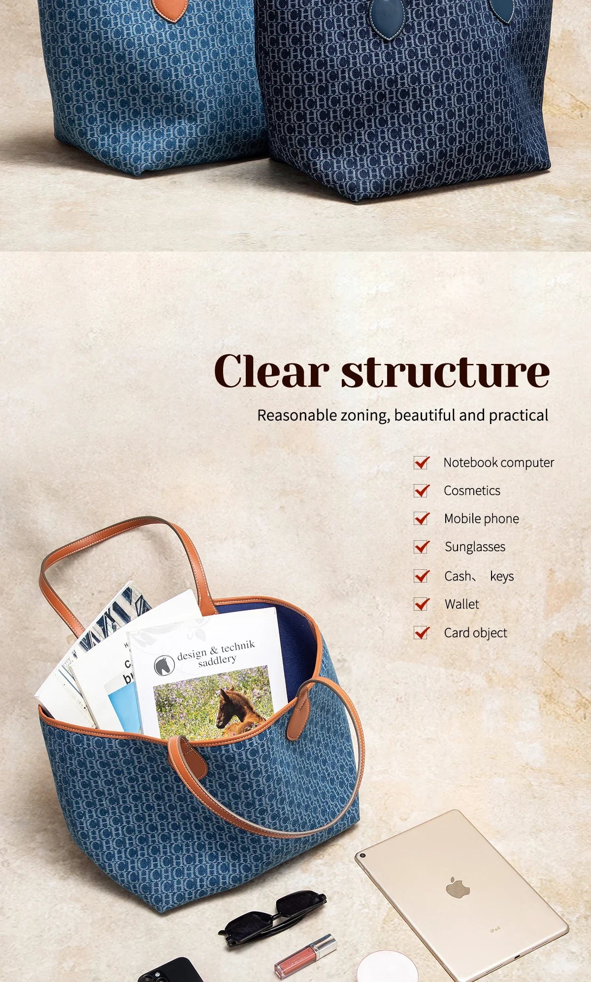 Women's Tote Bag New Simple Double sided Available Mother and Child Large Capacity Casual Handbag Shopping Bag