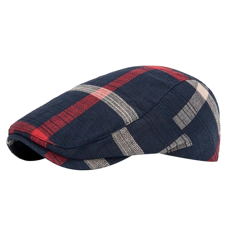 Colorful Plaid Forward-Caps for Men and Women Fashionable Baseball Caps Berets British Newsboy Hats Artist Hats