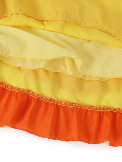 Dress Girls Peach Costume Daisy Cosplay Children Birthday Party Carnival Fancy Outfit