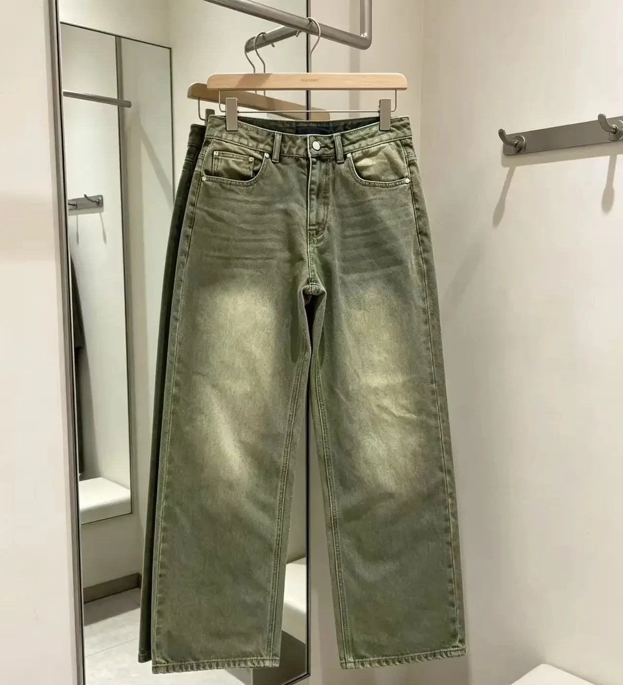 Y2K European and American men's fashion distressed casual pants hip-hop goth jeans straight pants men's clothing