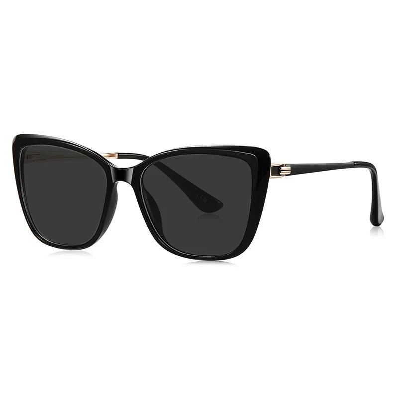 Ladies' Big Frame Brand Design Anti UV Myopia Sunglasses with Diopter 0 -0.5 -1.25 -1.5 -2.0 -2.25 -2.5 -2.75 -3.0 -3.5 ~ -6.0