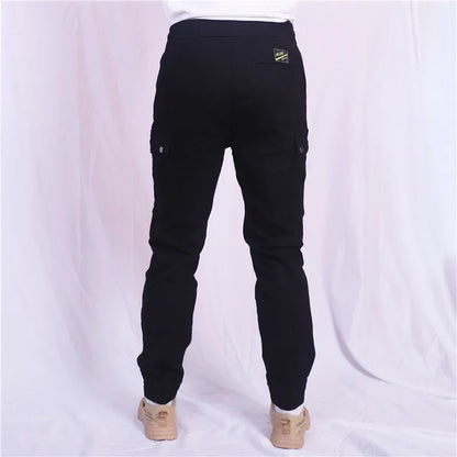 Motorcycle Riding Jeans Pants Elastic waist and ankle tied casual pants Soft And Casual Inset Gear Layer On Hips And Knees