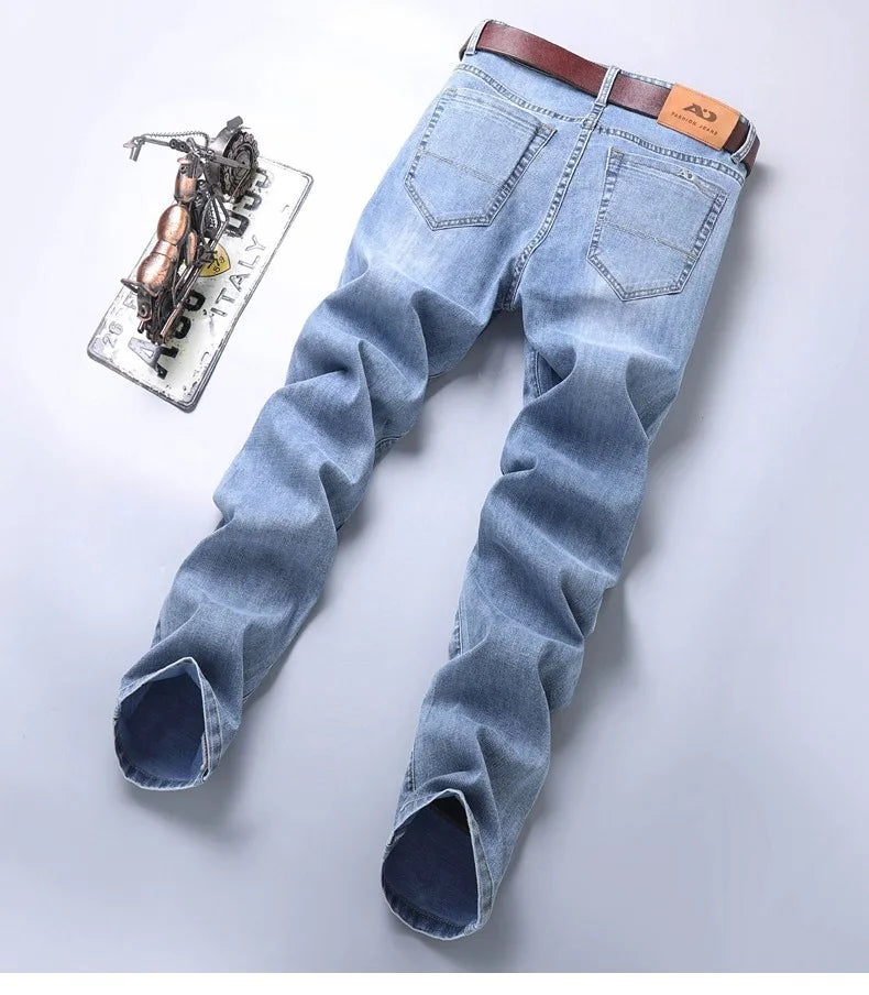 2026 Brand Best Price Comfort Straight Denim Pants Men's Jeans Business Casual Elastic Male High Quality Trousers
