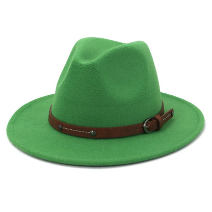 Fedoras Winter Hat For Women 59-61CM Men Panama Felted Jazz Hats New Trilby Church Cap sombreros de mujer
