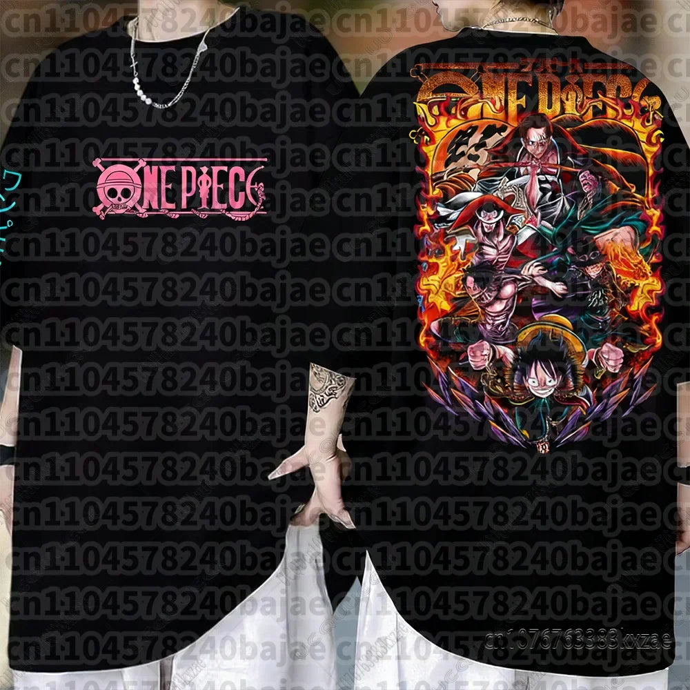 One Piece Monkey D Luffy Anime T Shirt Men Women Summer Cotton Short Sleeve Tee Cartoon Print Streetwear Casual Graphic Top 2026