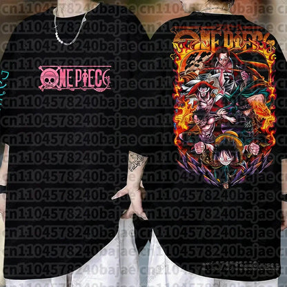 One Piece Monkey D Luffy Anime T Shirt Men Women Summer Cotton Short Sleeve Tee Cartoon Print Streetwear Casual Graphic Top 2026