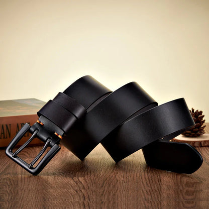 4.3cm Widen Thick Real Cowskin Genuine Leather Belt For Men High Quality Casual Male Belt Double Pin Buckle Cowboy Jeans Strap