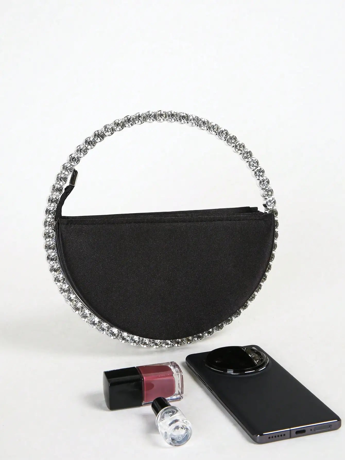 Elegant Rhinestone Novelty Bag, Classic Banquet Clutch Purse, Women's Formal Evening Handbag For Party Wedding