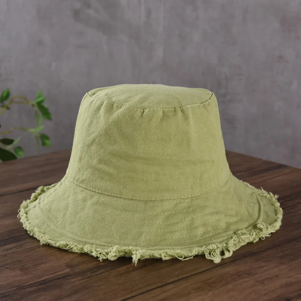 Wholesale New Bob Summer Bucket Hats Reversible Men Ladies Cotton Outdoor Sports Pull Up Fashion Panama Sun Hat Gift Wine Party