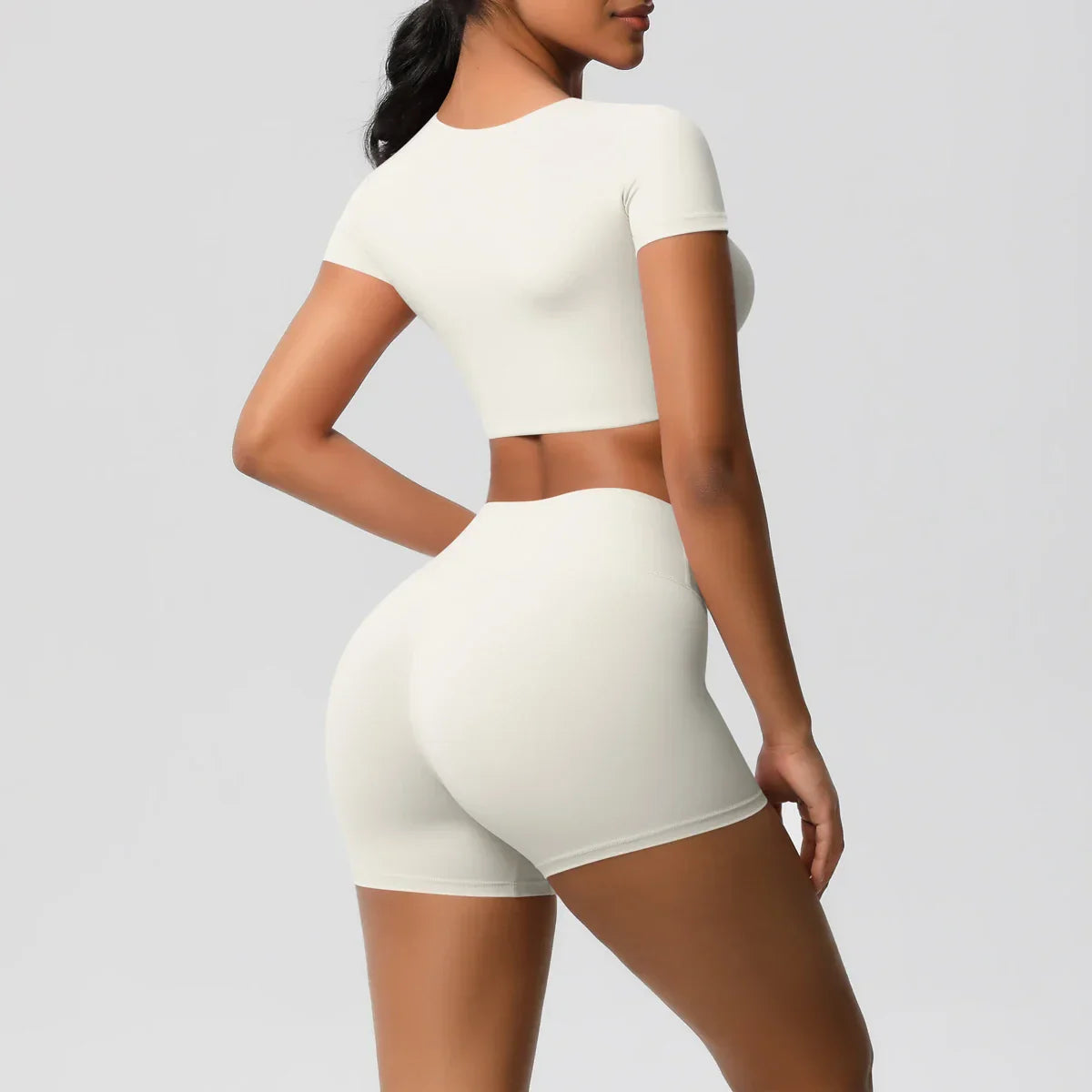 Workout Sportswear 2Pcs Piece Female Women Active Wear Sports Tank Top Women Gym Workout Leggins Booty Bum Leggins