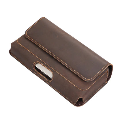 Genuine Leather Pouch For iphone 17Pro Max/17/16Pro Max/16Plus/15/15Pro Max/14Pro Max /14/13 Phone Holster Belt Clip Case Holder