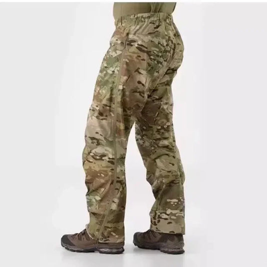 Waterproof Hardshell Tactical Pant Men Full Zip Multicam Camouflage Outdoor Trousers Outdoor Thin Mountain Climbing Hiking Pants