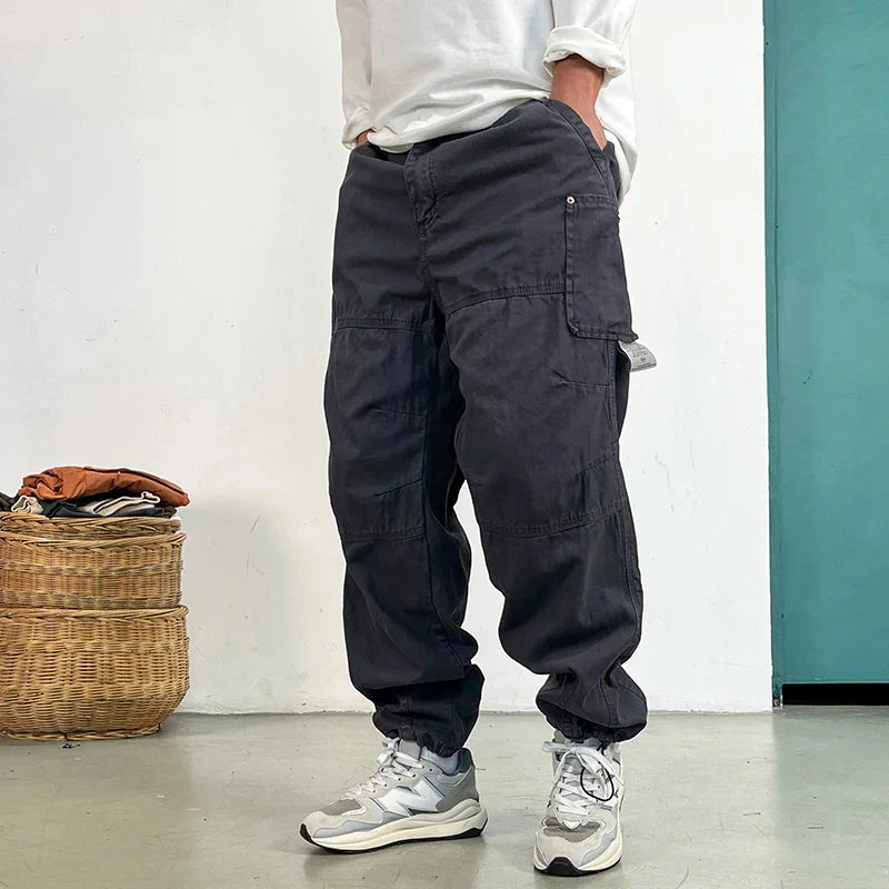 High Quality Cargo Pants Japanese Streetwear Baggy Pants For Men Plus Size Cotton Joggers Harajuku Fashions Casual Trousers