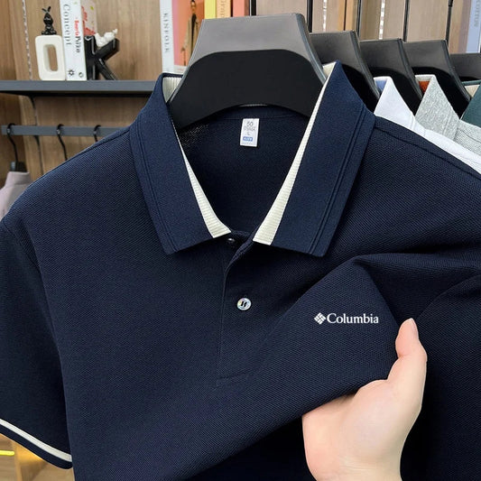 Summer hot search brand new 100% pure cotton comfortable polo shirt personalized men's letter embroidery best-selling short top