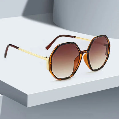 2026 New Sunglasses for Women Avant Garde Geometric Multi-color Gradient Frame Transparent Glasses