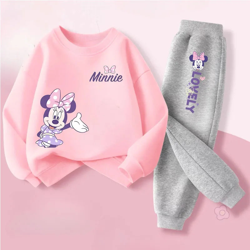 Spring Autumn New Style Children's Clothing Sets Baby Girls O Neck Sweatshirt Pants Two Piece Set Kids Breathable Thin Tracksuit