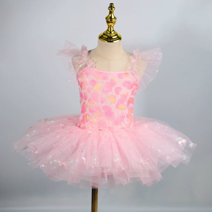 Fashion Performance Princess Dress Girls Clothes Summer Baby Ballet Leotard Vestidos Tutu Children's Ballet Skirt Dance Costume