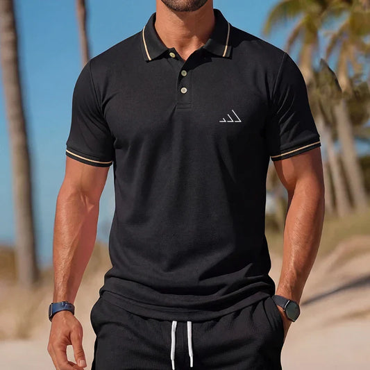 Men's Casual Polo Shirt Summer Streetwear Short Sleeve Business Casual Tops Quick-Drying Breathable Clothing POLO Shirt