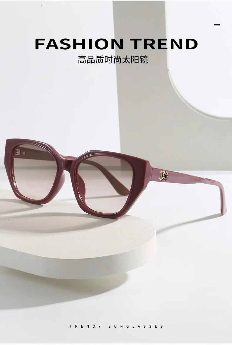 Women's Cat Eye Sunglasses for Women UV400 Gradient Lenses Casual Streetwear Shades Ladies Sun Glasses Lentes De Sol Mujer