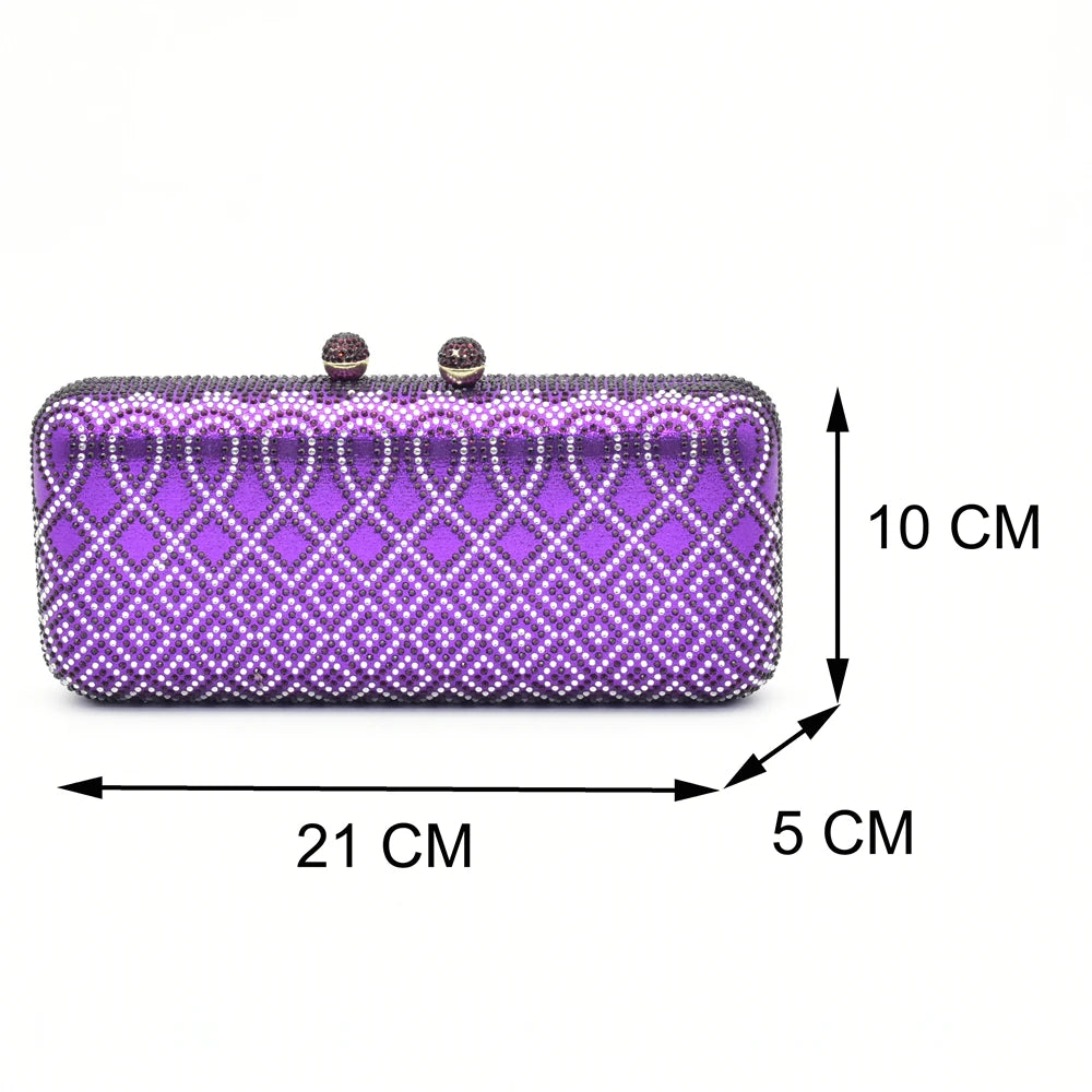 Italian Ladies Shoes and Bags To Match Set Decorated with Rhinestone Plus Size Shoes Women Heel Women Shoes and Bag Set In Italy