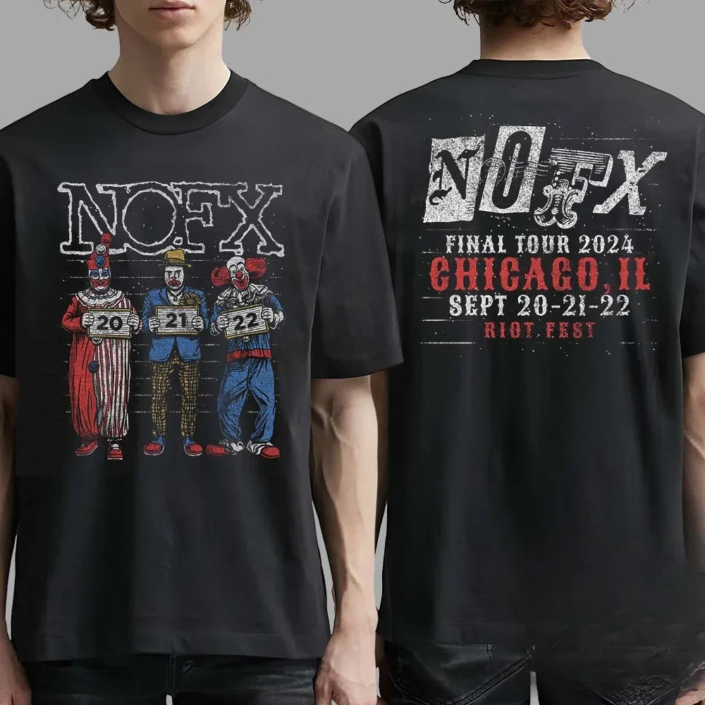 Men Women Fans Essentials Short Sleeve Tops Fashion Brand Summer Casual Daily Tee NOFX Rock Band Graphic Cotton T-shirt Unisex