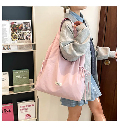 New Fashion Simple Shoulder Bag Women Large Capacity Comfortable Versatile Texture Tote Bag Simple Casual Storage Handbag