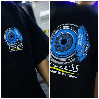 New JDM Modified Car Endless Brake T-shirt Breathable Sweat Absorption Short-sleeved Men's and Women's T-shirt Motorcycle Tee