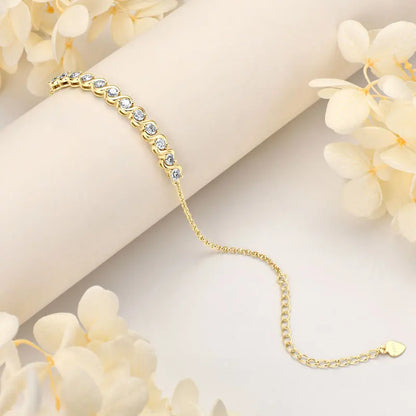 Real 3mm D Color Moissanite Infinity Bracelet for Women 925 Silver Adjustable Chain 2025 Trend Certified Fine Jewelry Gift