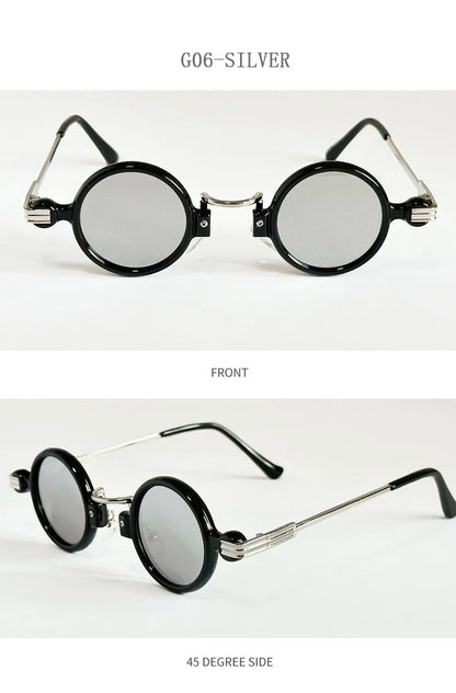 Small Round Punk Sunglass Men Vintage Vacation Steampunk Sunglasses Women Trendy Retro Fashion Glasses Gafas De Sol Hombre Vasos